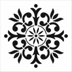 Stencil Sarayi Boyama Şablon Damask Çini Mandala - 4669 - 50X50
