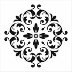 Stencil Sarayi Boyama Şablon Damask Çini Mandala - 4675 - 50X50