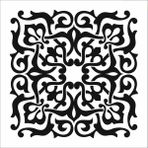 Stencil Sarayi Boyama Şablon Damask Çini Mandala - 4688 - 40X40
