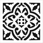 Stencil Sarayi Boyama Şablon Damask Çini Mandala - 4693 - 30X30
