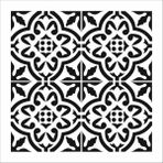 Stencil Sarayi Boyama Şablon Damask Çini Mandala - 4695 - 80X80