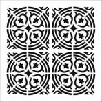 Stencil Sarayi Boyama Şablon Damask Çini Mandala - 4698 - 30X30