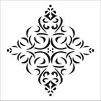 Stencil Sarayi Boyama Şablon Damask Çini Mandala - 4703 - 40X40