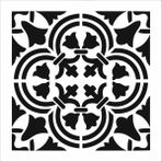Stencil Sarayi Boyama Şablon Damask Çini Mandala - 4709 - 30X30