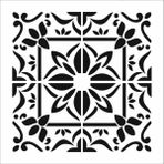 Stencil Sarayi Boyama Şablon Damask Çini Mandala - 4713 - 60X60