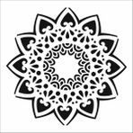 Stencil Sarayi Boyama Şablon Damask Çini Mandala - 4716 - 40X40
