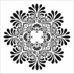 Stencil Sarayi Boyama Şablon Damask Çini Mandala - 4719 - 60X60