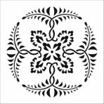 Stencil Sarayi Boyama Şablon Damask Çini Mandala - 4722 - 60X60