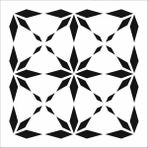 Stencil Sarayi Boyama Şablon Damask Çini Mandala - 7937 - 80X80