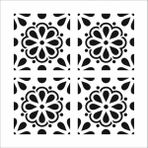 Stencil Sarayi Boyama Şablon Damask Çini Mandala - 7938 - 60X60