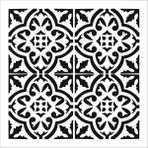 Stencil Sarayi Boyama Şablon Damask Çini Mandala - 7955 - 80X80