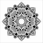 Stencil Sarayi Boyama Şablon Damask Çini Mandala - 7988 - 40X40