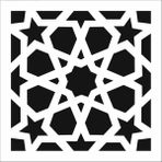 Stencil Sarayi Boyama Şablon Damask Çini Mandala - 8035 - 80X80