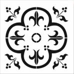 Stencil Sarayi Boyama Şablon Damask Çini Mandala - 8115 - 50X50