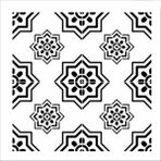 Stencil Sarayi Boyama Şablon Damask Çini Mandala - 8116 - 50X50