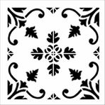 Stencil Sarayi Boyama Şablon Damask Çini Mandala - 8117 - 60X60