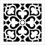 Stencil Sarayi Boyama Şablon Damask Çini Mandala - 8165 - 50X50