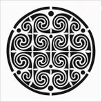 Stencil Sarayi Boyama Şablon Damask Çini Mandala - 8207 - 80X80