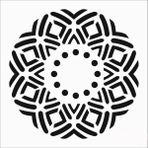 Stencil Sarayi Boyama Şablon Damask Çini Mandala - 8252 - 80X80