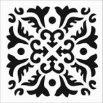 Stencil Sarayi Boyama Şablon Damask Çini Mandala - 8253 - 80X80