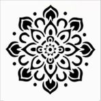 Stencil Sarayi Boyama Şablon Damask Çini Mandala - 8297 - 30X30