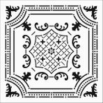Stencil Sarayi Boyama Şablon Damask Çini Mandala - 8314 - 30X30