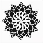 Stencil Sarayi Boyama Şablon Damask Çini Mandala - 8358 - 40X40