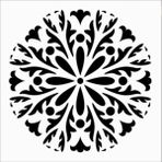 Stencil Sarayi Boyama Şablon Damask Çini Mandala - 8374 - 60X60