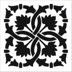 Stencil Sarayi Boyama Şablon Damask Çini Mandala - 8421 - 50X50
