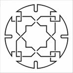 Stencil Sarayi Boyama Şablon Damask Çini Mandala - 8546 - 60X60