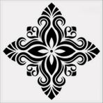 Stencil Sarayi Boyama Şablon Damask Çini Mandala - 8639 - 50X50