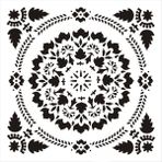 Stencil Sarayi Boyama Şablon Damask Çini Mandala - 8703 - 40X40