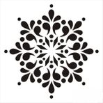 Stencil Sarayi Boyama Şablon Damask Çini Mandala - 8705 - 50X50