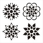 Stencil Sarayi Boyama Şablon Damask Çini Mandala - 8782 - 40X40