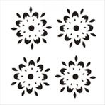Stencil Sarayi Boyama Şablon Damask Çini Mandala - 8793 - 30X30