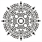 Stencil Sarayi Boyama Şablon Damask Çini Mandala - 8858 - 80X80