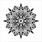 Stencil Sarayi Boyama Şablon Damask Çini Mandala - 8899 - 40X40