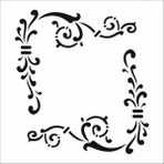 Stencil Sarayi Boyama Şablon Köşe - 4512 - 30X30