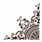 Stencil Sarayi Boyama Şablon Köşe - 8542 - 40X40