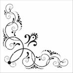 Stencil Sarayi Boyama Şablon Köşe - 8560 - 50X50