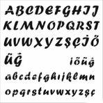 Stencil Sarayi Boyama Şablon Yazı ve Numaralar - 8432 - 60X60