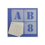 StencilSepeti Army Bold Harf Ve Rakam Seti - Stencil Boyama Şablonu 10x10cm