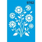 StencilSepeti Ayçiçeği - Stencil Boyama Şablonu 20x30
