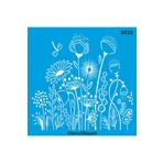 StencilSepeti Çiçekli Duvar Deseni - Stencil Boyama Şablonu - 30x30cm