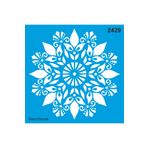StencilSepeti Çiçekli Mandala Deseni - Stencil Desen Şablonu - 30x30cm