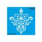 StencilSepeti Damask Desen - Stencil Boyama Şablonu 40x40cm