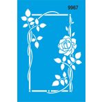 StencilSepeti Gül Ve Sarmaşık - Stencil Boyama Şablonu 20x30