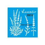 StencilSepeti Lavanta Deseni - Stencil Boyama Şablonu 30x30cm