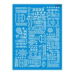 StencilSepeti Otantik Kilim Deseni - Stencil Boyama Şablonu 30x40cm