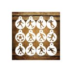 STENCİLTASARIM Cakes Stencil St475 Yüz boyama,Pasta, Kurabiye, Kek Süsleme Şablonları